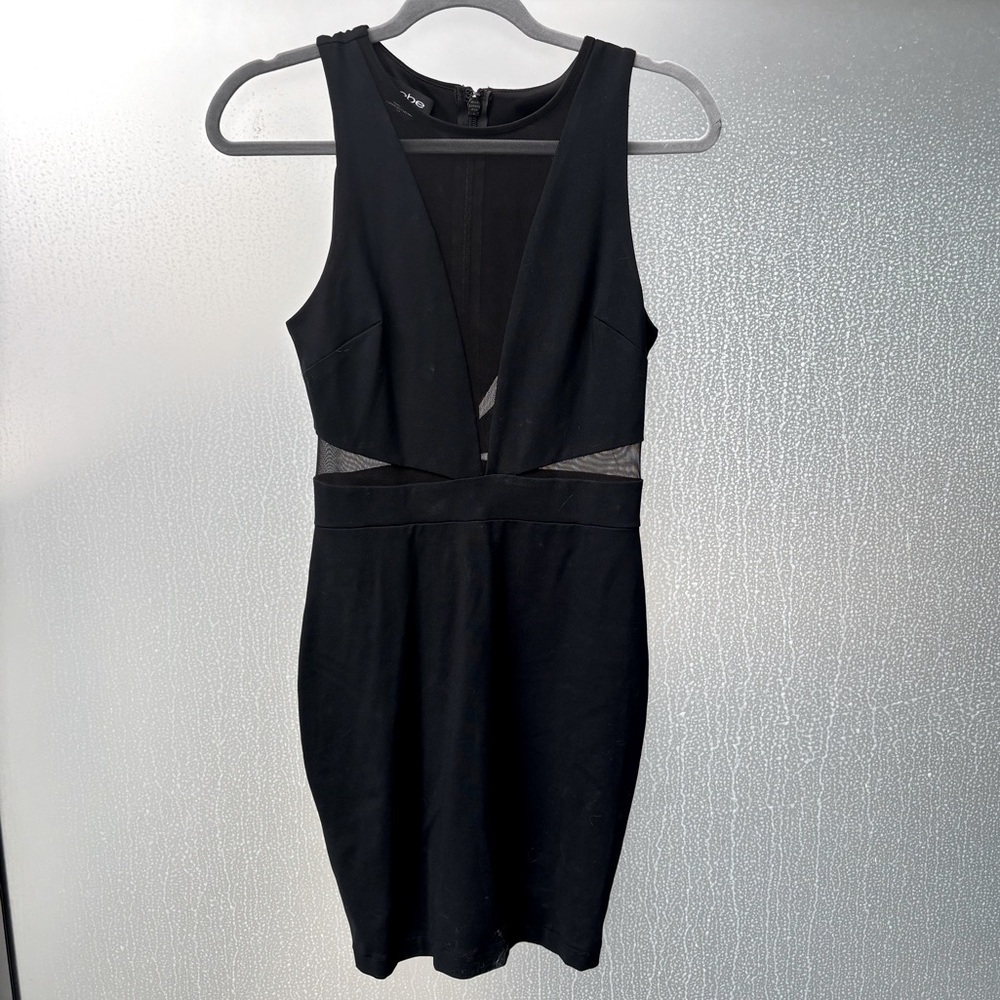 Bebe | Black Dress Mesh Cutout